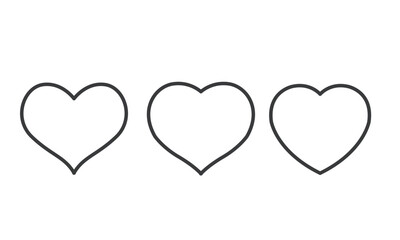 Collection of heart illustrations, Love symbol icon set, love symbol 