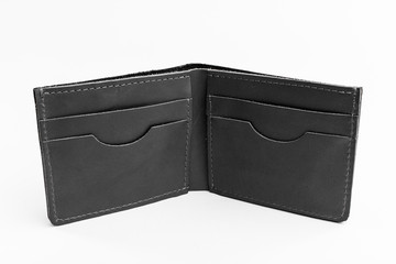  leather wallet isolated on a white background