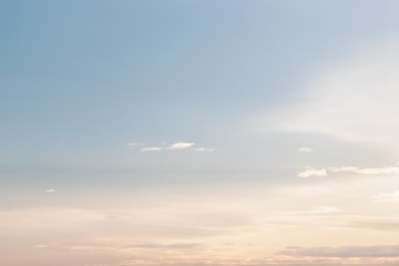 Sky background. Calm beautiful pastel sky with small clouds