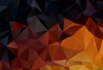 Dark Red vector polygonal pattern.