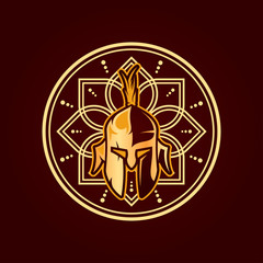 Knight Vector T-Shirt Designs With Mandala Background For Apparel