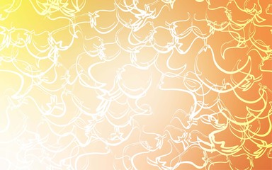 Light Orange vector layout with peppers. Beautiful colored illustration with peppers in doodle style. Doodle design for your business advert of cafes.