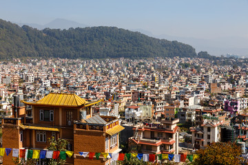 Panoramic view to Kathmandu city, Nagarjun, Nepal © Mieszko9