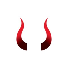 Devil horn Vector icon design illustration Template