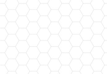 Vector seamless pattern with polygons. Linear geometric texture. Hexagonal abstract background. Polygonal grid for graphic designs
