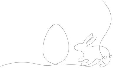 Easter background egg and bunny vector illustration