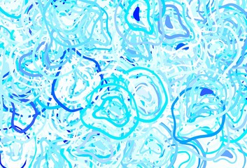 Light BLUE vector backdrop with memphis shapes.