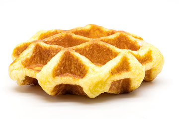Close up fresh of  waffles isolate on white background.