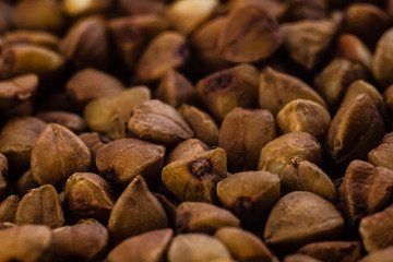 Raw chickpeas macro close up
