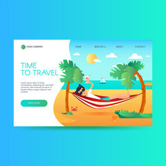 Travel agency website homepage template