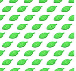 Green striped leaves seamless color vector pattern