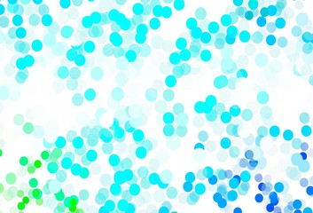 Light Blue, Green vector background with bubbles.