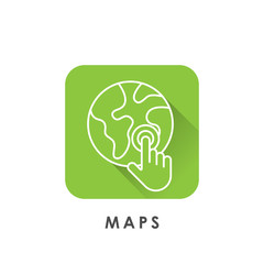 Maps. Maps icon. Maps vector. Maps icon vector. Maps logo. Maps symbol. Maps web icon.