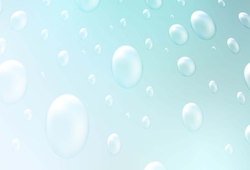 Light BLUE vector pattern with spheres. Blurred bubbles on abstract background with colorful gradient. Beautiful design for your business natural advert.