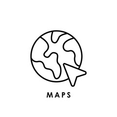 Maps. Maps icon. Maps vector. Maps icon vector. Maps logo. Maps symbol. Maps web icon.