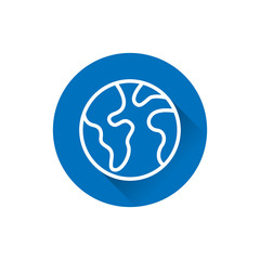 World Globe. Globe icon. Globe vector. World globe vector icon modern and simple flat symbol for website, mobile, logo, app, UI.