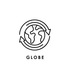 World globe Icon isolated on white background, globe Icon, globe Icon Vector, globe vector
