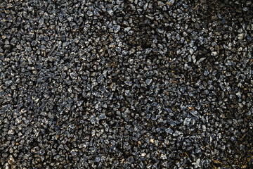 Recycled rubber asphalt road texture