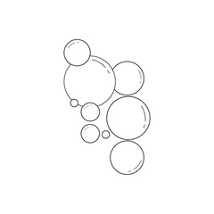 Bubble water vector illustration design template