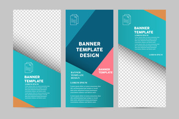 Naklejka premium Banners template pack, different sizes for web page, for advertisement. Vector illustration.