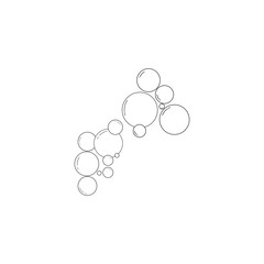 Bubble water vector illustration design template