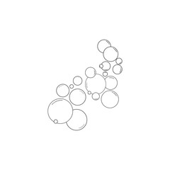 Bubble water vector illustration design template