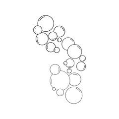 Bubble water vector illustration design template