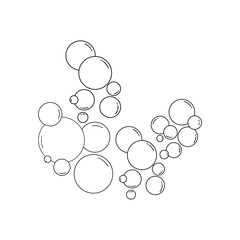 Bubble water vector illustration design template