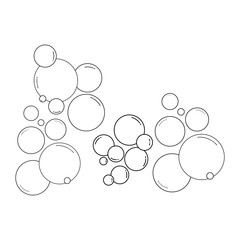 Bubble water vector illustration design template
