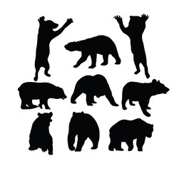 Bear Silhouettes, art vector design