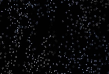 Dark Black vector background with xmas snowflakes.