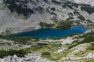 Landscape with lake at the Pirin National Park in Bulgaria