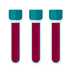 donate blood. Take the test for HIV and AIDS. vector illustration of three test tubes of blood on a white background. take a coronavirus test. laboratory blood test