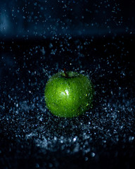 Apple under rainfall