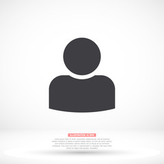 Human vector icon , lorem ipsum Flat design