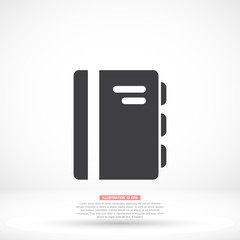 Book vector icon , lorem ipsum Flat design