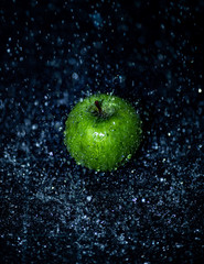 Apple under rainfall