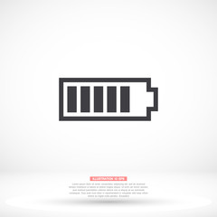 Battery vector icon , lorem ipsum Flat design
