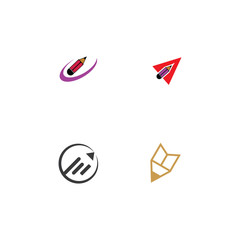 Set Pencil Logo Template vector symbol