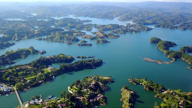 drone islands of la piedra colombia
