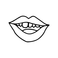 Simple and stylish collection of modern illustrations, vector hand drawn elements, doodles, lettering, phrase