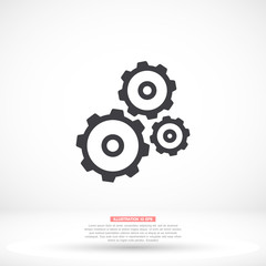 Obraz premium Gears vector icon , lorem ipsum Flat design