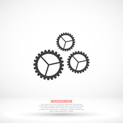 Settings vector icon , lorem ipsum Flat design