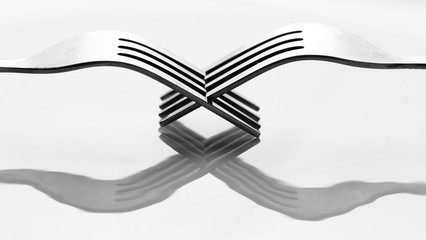 Photo of a fork with shadow