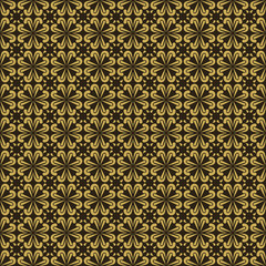 Vector seamless pattern. Decorative background in retro style. Wallpaper pattern.