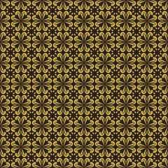 Vector seamless pattern. Decorative background in retro style. Wallpaper pattern.