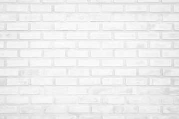 White brick wall texture background in room at subway. Brickwork stonework interior, rock old clean concrete grid uneven abstract weathered bricks tile design, horizontal architecture wallpaper.