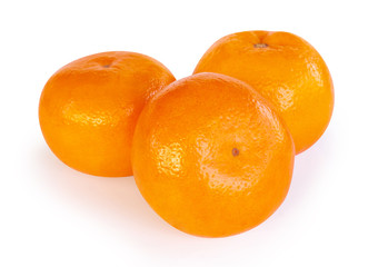 Fresh orange fruit isolated on white background