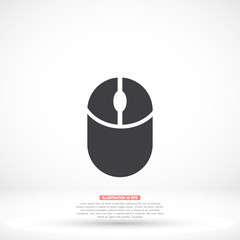 Computer mouse icon, vector illustration. , lorem ipsum Flat design