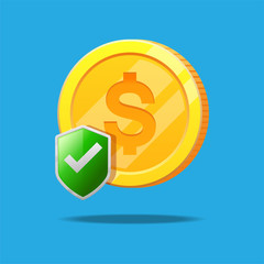 Money defense icon.Money protection concept.Vector illustration.